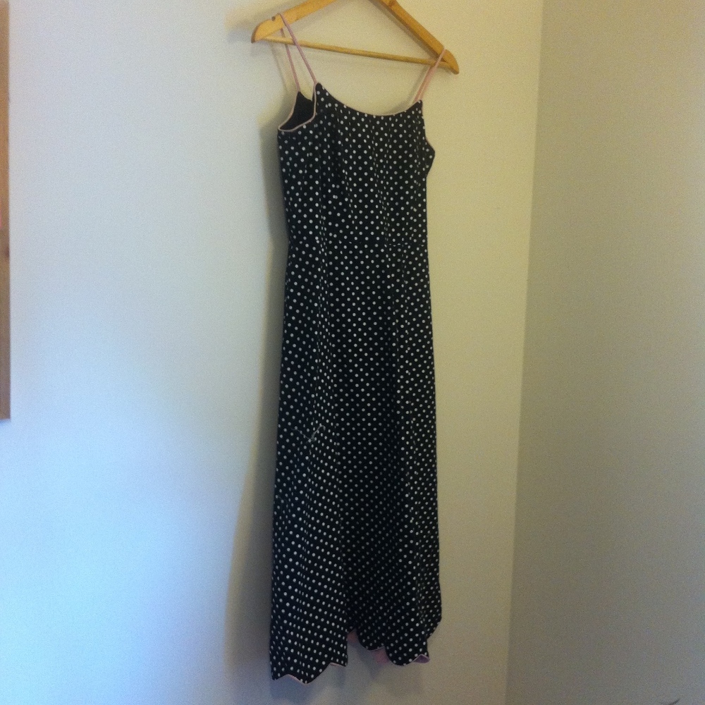 Jessica Howard Petite Black, White Polka Dot Dress